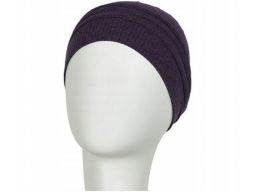 Turban vitale purpurowy chusta bawełna+elastan