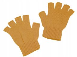 Rękawiczki bez palców mitenki oranż miodowe kolory