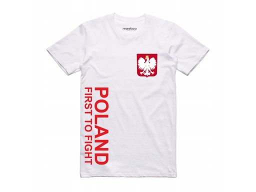 Bawełniana koszulka kibica polska logo numer l