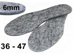 Wkładki do butów filcowe 6mm r.od 36 do 47 wrocław
