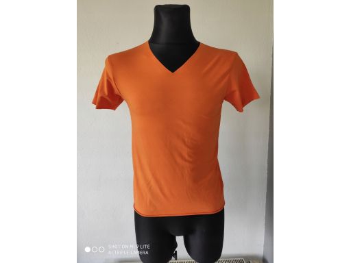 Sorbino r.m t-shirt nowy karo męski pomarańczowy