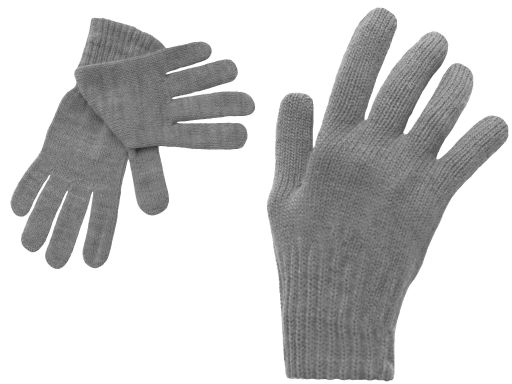 Męskie rękawiczki klasyczne szare grube czarne