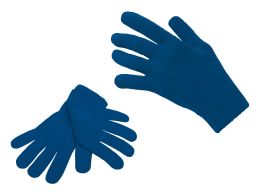 Polskie rękawiczki młodzież damskie niebieski blue