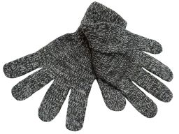 Wełniane rękawiczki młodzież damskie czarne kolory