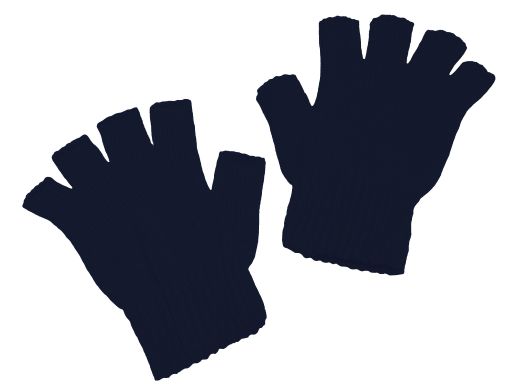Rękawiczki bez palców mitenki granat błękit blue