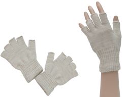Rękawiczki bez palców mitenki beż kolory damskie