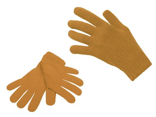 Polskie rękawiczki młodzież damskie koral miodowy
