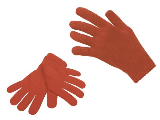 Polskie rękawiczki młodzież damskie miedziany rudy