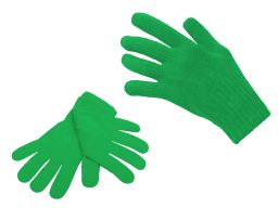 Polskie rękawiczki młodzież damskie zielony mięta