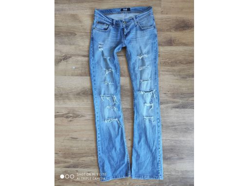 Dolce&gabana 28 jeans dziury vintage przetarci