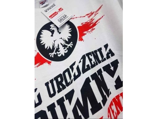 Koszulka patriotyczna od urodzenia dumny z pochodz