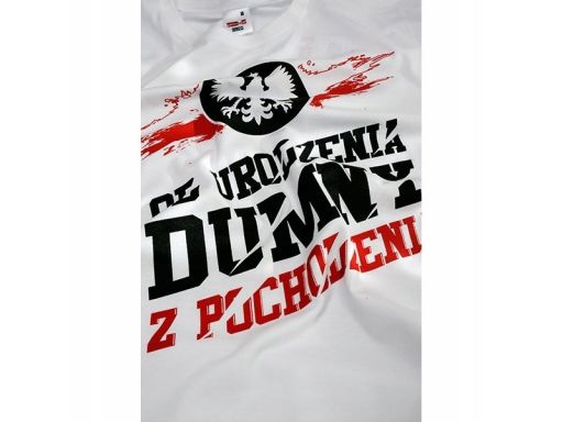 Koszulka patriotyczna od urodzenia dumny z pochodz