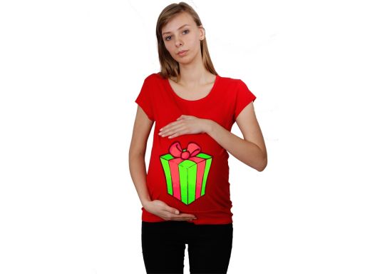Koszulka ciążowa z nadrukiem piżama dla mamy xl