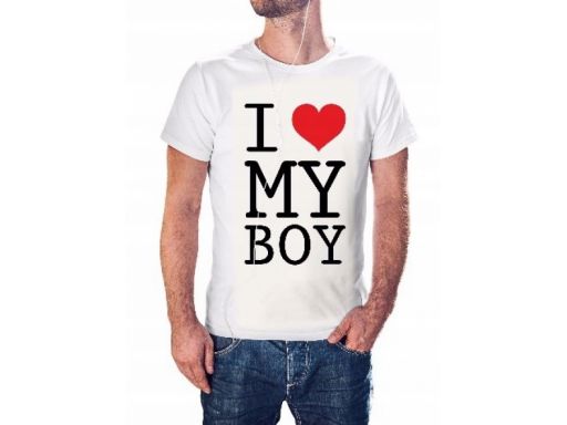 Koszulka męska śmieszne wzory na dzień chłopaka m