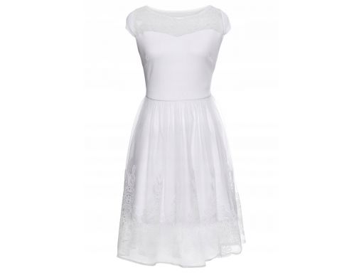 B.p.c sukienka biała z tiulem 36/38.