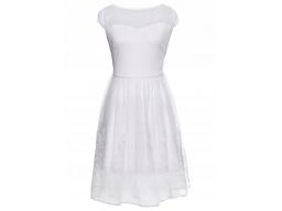B.p.c sukienka biała z tiulem 36/38.