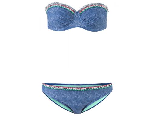 B.p.c bikini jeansowe kolorowe zdobienie *42 (80d)