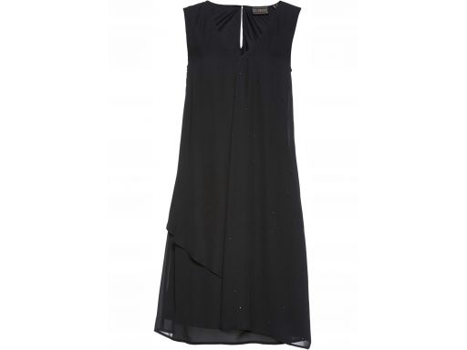 B.p.c czarna elegancka szyfonowa sukienka 40.