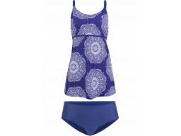 B.p.c długie tankini granatowo białe *42