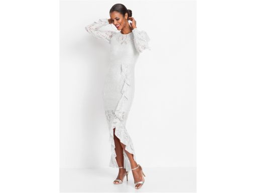B.p.c sukienka maxi biała koronkowa: r. 48/50
