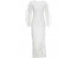 B.p.c sukienka maxi biała koronkowa: r. 48/50