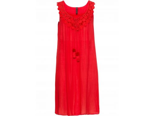 B.p.c czerwona sukienka z koronką r.42