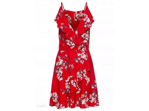 B.p.c czerwona sukienka z falbankami: r. 40