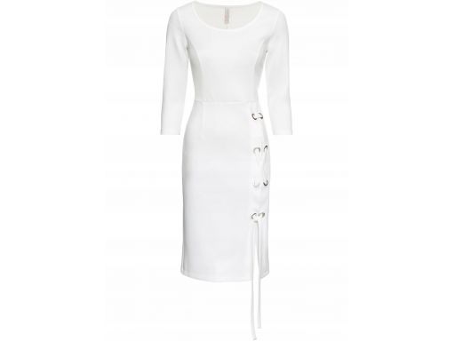 B.p.c biała sukienka ze sznurowaniem r.38