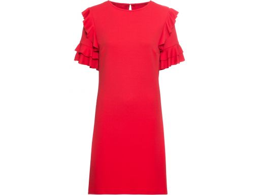 B.p.c czerwona sukienka z falbanami r.40/42