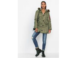 B.p.c parka khaki kaptur na misiu 34