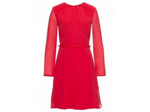 B.p.c sukienka czerwona z falbaną r.48