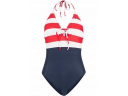 B.p.c elegancki kostium kąpielowy marynarski *38