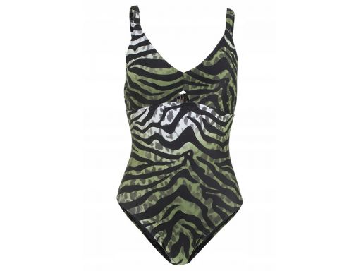 B.p.c kostium kąpielowy czarno oliwkowy zebra *44