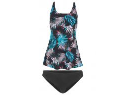 B.p.c tankini czarne w liście *46