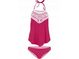 B.p.c tankini biało czerwone z haftem *44