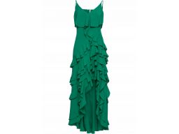 B.p.c zielona sukienka z falbanami hit r.48