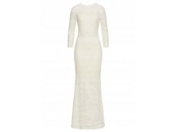 B.p.c sukienka koronkowa ecru maxi *44/46