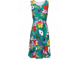 B.p.c sukienka zielona w kwiaty: r. 44/46