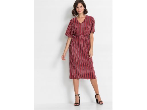 B.p.c sukienka czerwona w paski: r. 48
