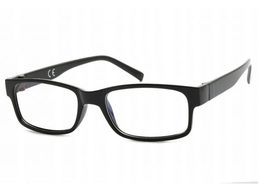 Okulary antyrefleks zerówki nerdy prostokątne