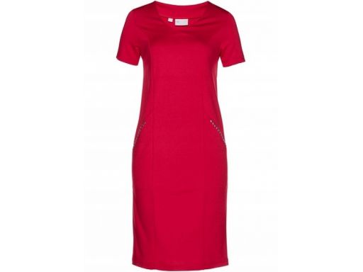 B.p.c czerwona sukienka z dżetami r.46