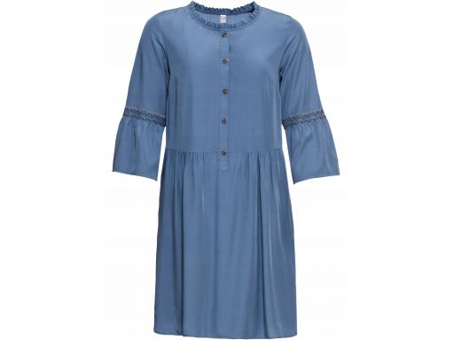 B.p.c niebieska sukienka z haftem: r. 44