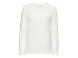 B.p.c sweter z koronką biały 48/50.