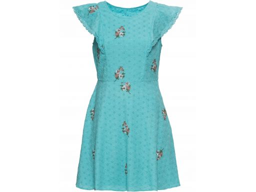 B.p.c sukienka z haftem morska zieleń: r. 54