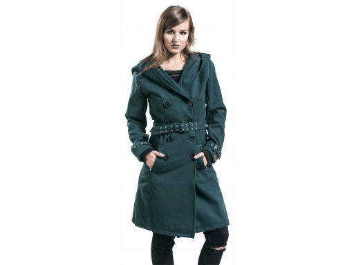 Vixxsin - decay coat płaszcz z szerokim kapturem l
