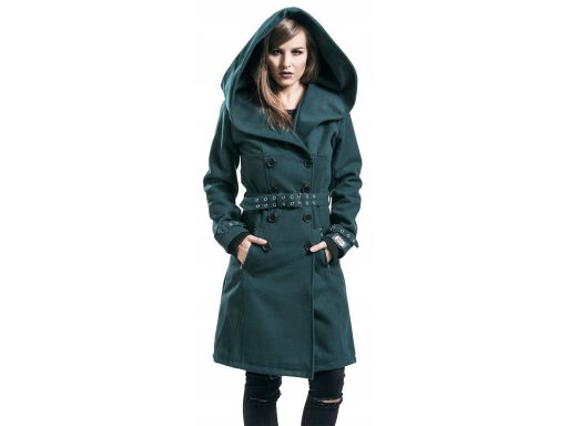 Vixxsin - decay coat płaszcz z szerokim kapturem l