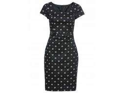 B.p.c sukienka czarna w kwiatki: r. 36