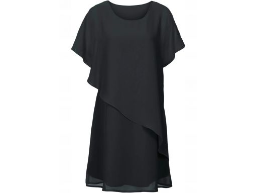 B.p.c sukienka szyfonowa czarna r.36