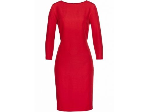B.p.c sukienka czerwona z paskiem : r. 36