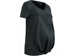 B.p.c czarny błyszczący t-shirt ciążowy 44/46.